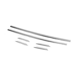 Chromen bumperrooster afdekkappen 2007-2015 (6 stuks, RVS) Renault Trafic 2001–2015 foto 3