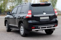 Toyota Land Cruiser Prado 150 2009–2023 Achterbeschermbeugel AK002-2v2 (RVS) foto 3
