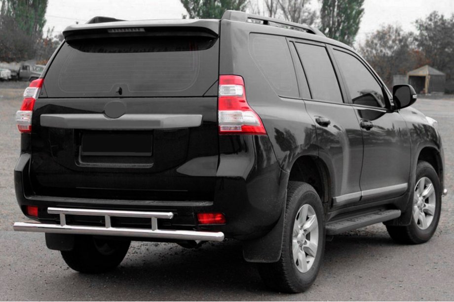 Toyota Land Cruiser Prado 150 2009–2023 Achterbeschermbeugel AK002-2v2 (RVS) Image