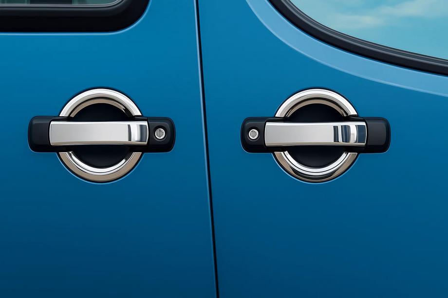 Fiat Doblo I 2001–2005 Deurgreep covers (set 4 stuks, RVS) Image
