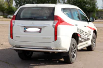 Mitsubishi Pajero Sport 2015– Achterbeschermbeugel AK005 (RVS) foto 6