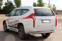 Mitsubishi Pajero Sport 2015– Achterbeschermbeugel AK005 (RVS) foto 3