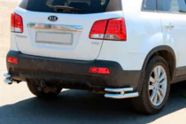 Kia Sorento II XM 2009–2014 Achterste dubbele hoekstukken AK003-подвійний (RVS) foto 1