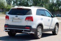 Kia Sorento II XM 2009–2014 Achterbeschermbeugel AK003-2 (RVS) foto 4