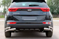 Kia Sportage 2015–2021 Dubbele achterhoekbescherming AK003-подвійний (RVS) foto 1