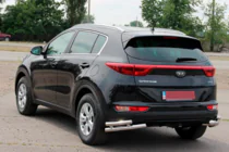 Kia Sportage 2015–2021 Dubbele achterhoekbescherming AK003-подвійний (RVS) foto 4