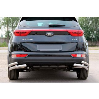 Dubbele achterhoekbescherming AK003-подвійний (RVS) Kia Sportage 2015–2021 foto 1