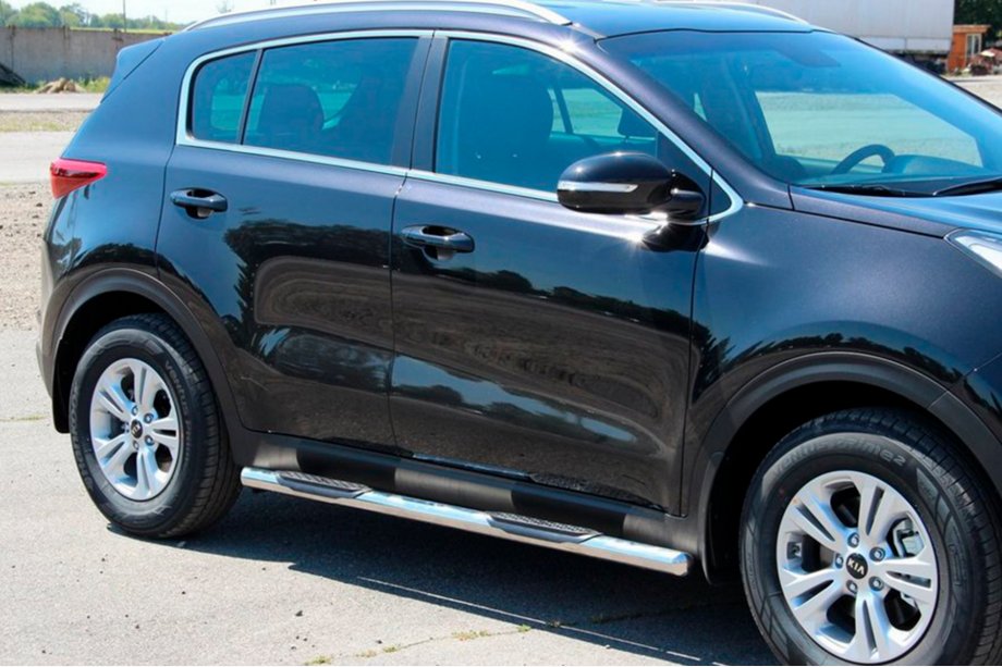 Kia Sportage 2015–2021 Sidebars BB002 (set van 2, RVS) Image
