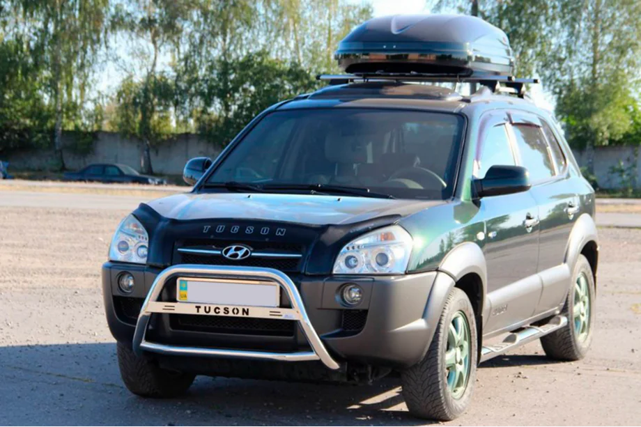 Hyundai Tucson JM 2004– Bullbar WT025 (RVS) Foto 2