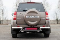 Suzuki Grand Vitara 2005–2017 Achterbeschermbeugel AK003-2 (RVS) foto 2