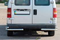 Citroen Jumpy 1996–2007 Achterste dubbele hoekbeschermers AK003-подвійний (RVS) foto 1