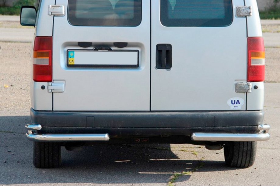 Peugeot Expert 1995–2007 Achterste dubbele hoekbeschermers AK003-подвійний (RVS) Image