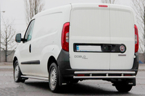 Opel Combo 2012–2018 Achterbeschermbeugel AK002/1 - Dubbel (RVS) foto 1