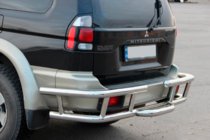 Mitsubishi Pajero Sport 1996–2007 Achterbeschermbeugel AK-Special (RVS) foto 1