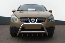 Nissan Qashqai 2010–2014 Voorste bullbar WT003 (RVS) 60 mm foto 1