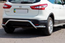 Nissan Qashqai 2014–2021 Achterbeschermbeugel AK007-Plus (RVS) foto 1