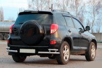 Toyota Rav 4 2006–2013 Achterhoekstukken AK003-double (2 st., RVS) foto 1