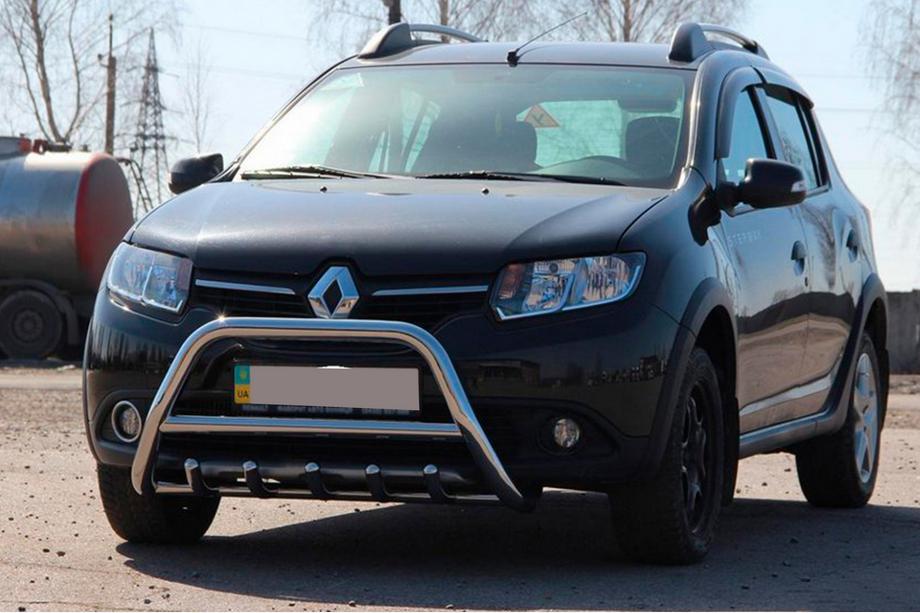 Renault Sandero 2013–2022 Voorste bullbar WT003 (RVS) Image