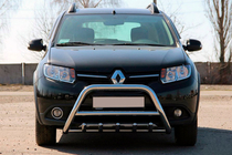 Dacia Sandero 2013–2020 Voorste bullbar WT003 (RVS) 60 mm foto 2