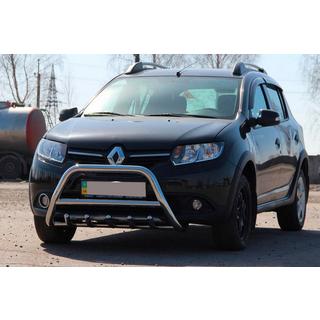 Voorste bullbar WT003 (RVS) Dacia Sandero 2013–2020 foto 1