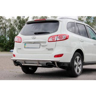 Achterbeschermbeugel AK002-2 (RVS) Hyundai Santa Fe 2 2006–2012 foto 1