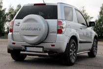 Suzuki Grand Vitara 2005–2017 Achterbeschermbeugel AK002 (RVS) foto 4