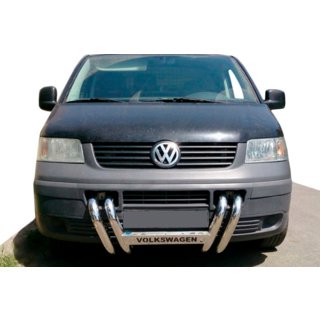 Bullbar ST006-04 Nostrils (RVS) Volkswagen T5 Transporter 2003–2010 foto 1