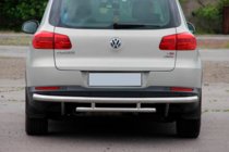 Volkswagen Tiguan 2007–2016 Achterbumperbescherming AK002-2 (RVS) foto 1