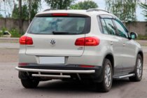 Volkswagen Tiguan 2007–2016 Achterbumperbescherming AK002-2 (RVS) foto 4