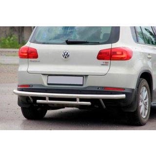 Achterbumperbescherming AK002-2 (RVS) Volkswagen Tiguan 2007–2016 foto 2