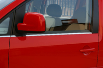 Volkswagen Caddy 2010–2015 Onderste raamomlijsting (RVS) Voor, OmsaLine - Italiaans roestvrij staal foto 2