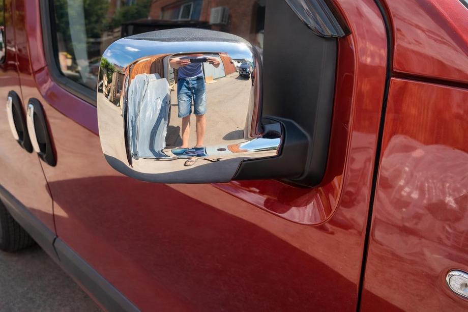 Fiat Fiorino/Qubo 2008–2024 Complete chroom spiegelkappen (2 stuks) OmsaLine - verchroomd kunststof Image