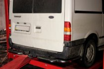 Ford Transit 2000–2014 AK-Special achterbumperbescherming met opstap (RVS) foto 2