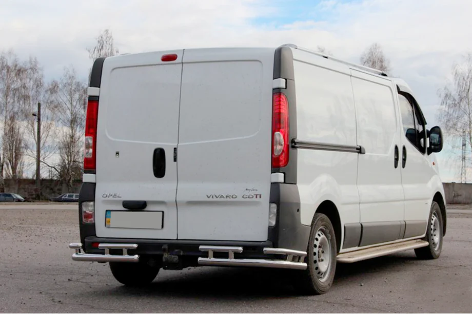 Nissan Primastar 2002–2014 Achterbeschermbeugel AK003-Plus-2 (RVS) Image