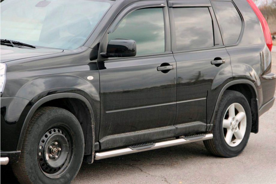 Nissan X-trail T31 2007–2014 Sidebars BB002 (set van 2, RVS) Image