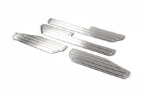 Volkswagen Amarok 2010–2022 OmsaLine interieur instaplijsten (4 stuks, RVS) foto 4