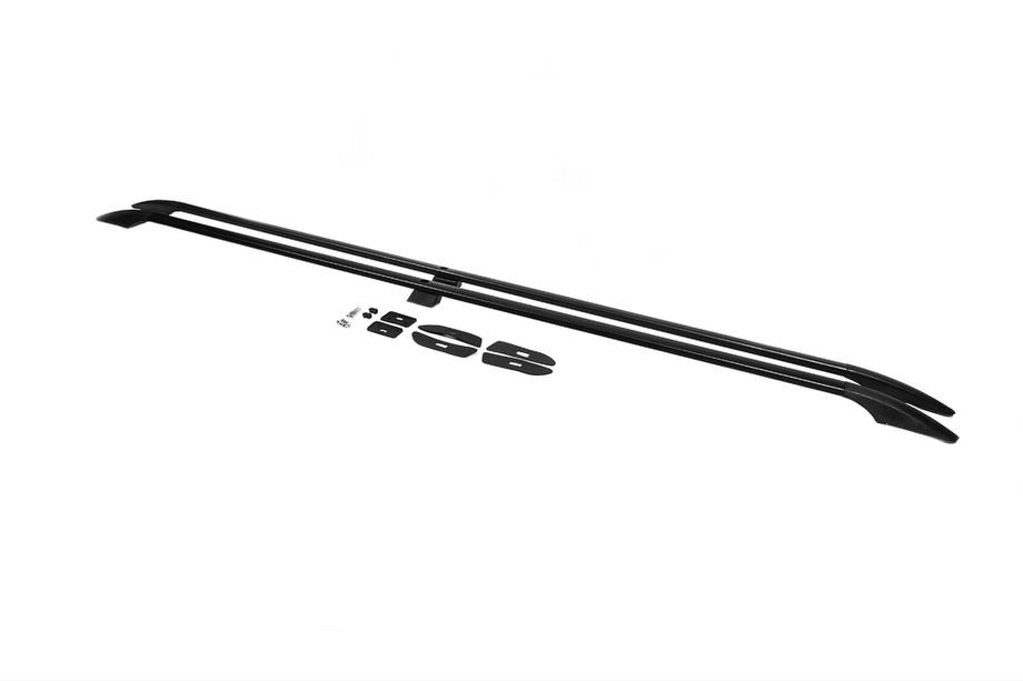 Ford Custom 2013–2022 Zwarte dakrails Lang, metalen voetsteunen Foto 4