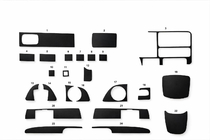Chevrolet Tahoe 1995–1999 Dashboardpanelen (1995-1999) Carbonlook foto 1
