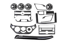 Chevrolet Aveo T250 2005–2011 Dashboardpanelen (grote set) Aluminium foto 3