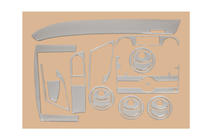 Chevrolet Aveo T250 2005–2011 Dashboardpanelen (grote set) Aluminium foto 2