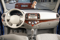 Nissan Micra K12 2003–2010 Dashboard sierlijsten Titanium foto 1