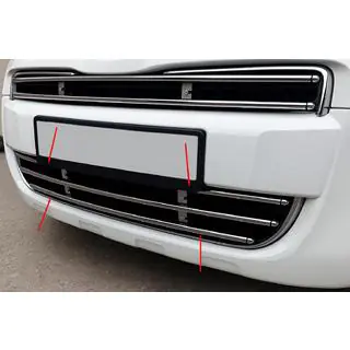 Eendelige grille (RVS) Peugeot Partner Tepee 2008–2018 foto 1