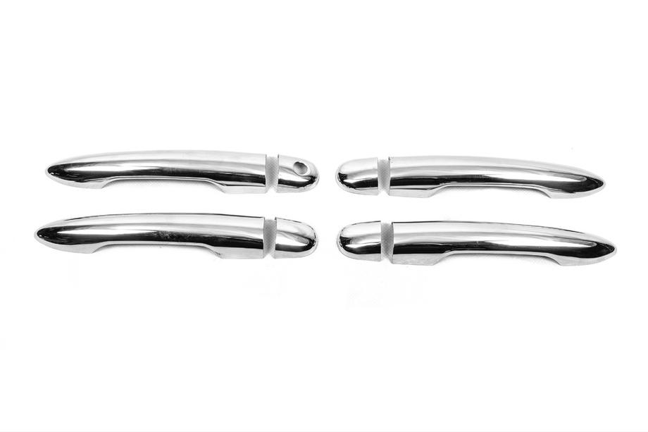 Renault Clio III 2005–2012 RVS deurgreep covers Set van 4 stuks, Carmos - Turks staal (zonder gaten) Foto 5