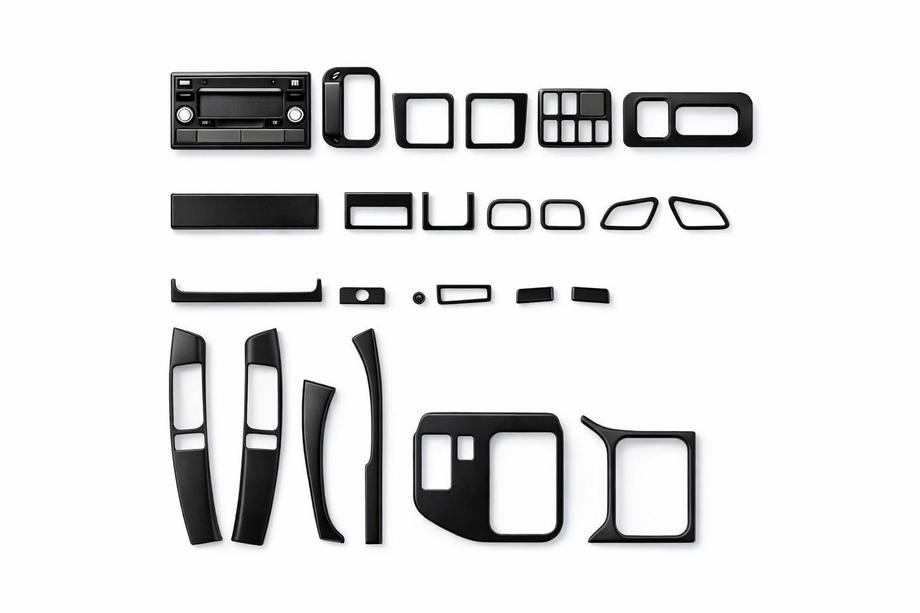 Toyota Land Cruiser Prado 120 2002–2009 Dashboard sierlijsten voor auto-interieur Geel Image