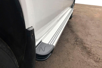 Mercedes Sprinter W901/902/903/904/905 1995–2006 Zijtreden Maya V2 (set van 2, aluminium) Lange wielbasis foto 1