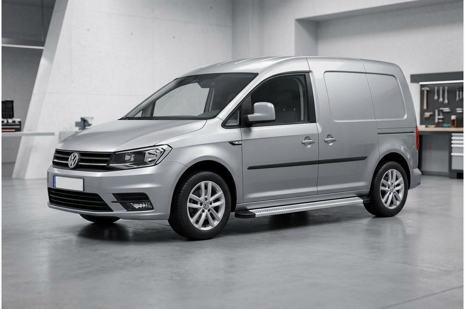 Volkswagen Caddy 2015–2020 Side steps Maya V2 (2 stuks, aluminium) Maxi basis Image