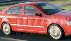 Skoda Octavia II A5 2010–2013 RVS chroom sierlijstcovers (4 st.) OmsaLine - Italiaans roestvrij staal foto 2