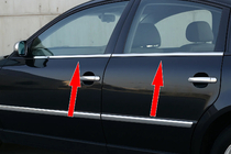 Volkswagen Passat B5 1997–2005 Buiten raamomlijsting set (4-delig, RVS) Carmos - Turks staal foto 1