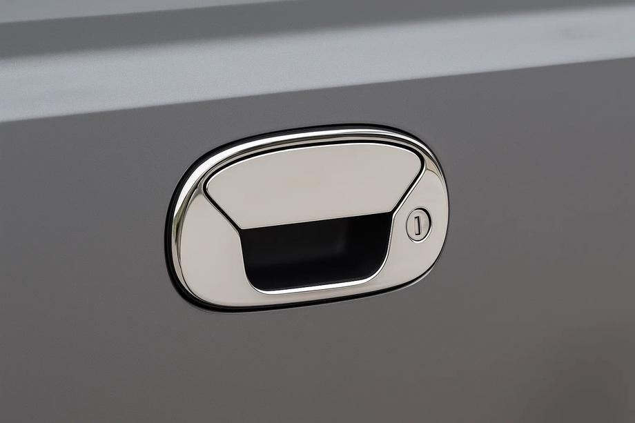 Fiat Doblo I 2001–2005 RVS cover voor achterdeurhendel Carmos - Turks staal Image