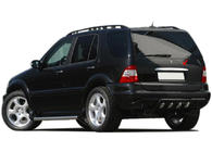 Mercedes ML W163 1997–2005 RVS sierstrip boven het kenteken Verchroomd kunststof foto 2